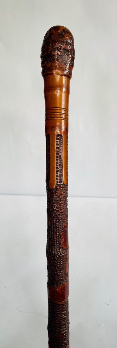 Carved Bamboo Cane